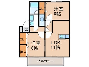 ラヴィーンコートＣの物件間取画像